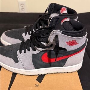 Jordan Sneakers Black Gray Red